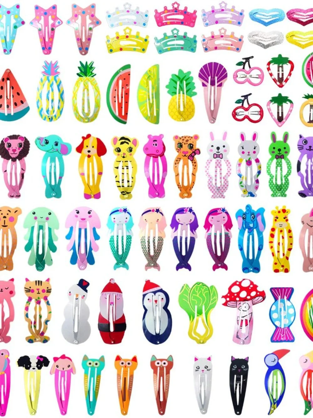 Girls Hair Clips Barrettes, 80 Pcs Metal Snap Hair Clips for Kids